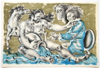 Hans Erni original lithograph for Dames des Decans