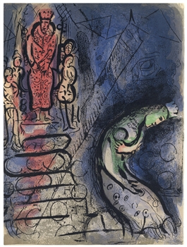 Marc Chagall lithograph Ahasuerus Banishes Vashti