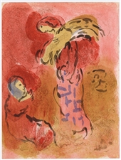 Marc Chagall lithograph Ruth Gleaning