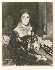 Jean-Auguste-Dominique Ingres etching Madamme de Senonnes