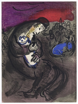 Marc Chagall "Jeremiah's Lamentations" original Bible lithograph