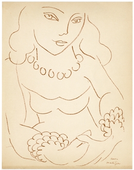 Henri Matisse lithograph Portrait de Lydia