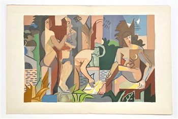 Andre Lhote lithograph Bathers