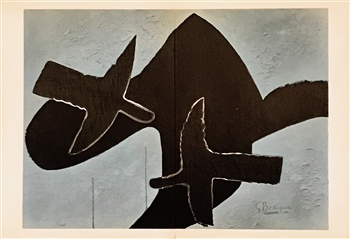 Georges Braque lithograph Deux oiseaux noirs