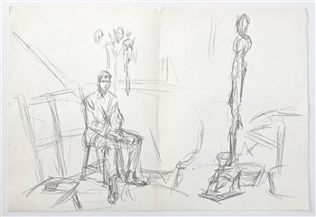 Alberto Giacometti original lithograph, 1961, derriere