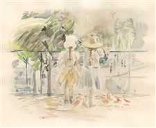 Berthe Morisot pochoir Tuileries