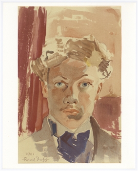 Raoul Dufy lithograph Self Portrait