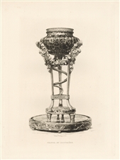 Jules Jacquemart original etching Tripod by Gouthiere