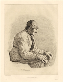 Paul Renouard original etching Charpentier