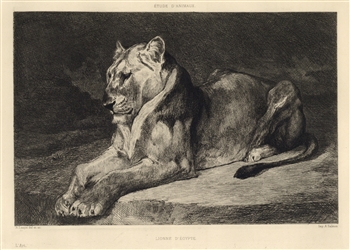 Auguste Andre Lancon original etching
