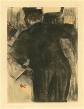 Edgar Degas monotype Famille Cardinal