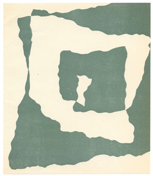 Jean Hans Arp original woodcut, 1949