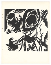 Wassily Kandinsky "Motif aus Improvisation 25: The Garden of Love" original woodcut