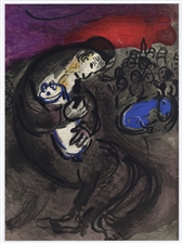 Marc Chagall "Jeremiah's Lamentations" original Bible lithograph