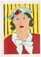 Henri Matisse lithograph Femme au chapeau Verve