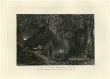 Samuel Palmer "The Sepulchre" Eclogue 8 original etching