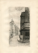 Adolphe Potemont Martial original etching