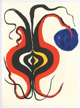 Alexander Calder lithograph, 1966, derriere