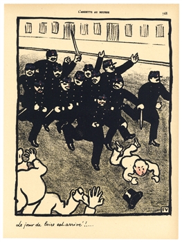 Felix Vallotton original lithograph "Crimes et ChÃ¢timents"