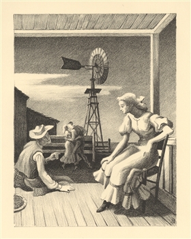 Thomas Hart Benton lithograph