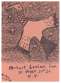 Milton Avery lithograph for Improvisations | Artists Equity Ball