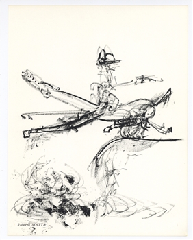 Roberto Sebastian Matta original lithograph, 1967