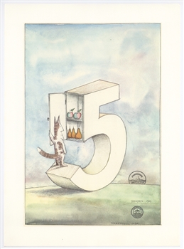 Saul Steinberg lithograph