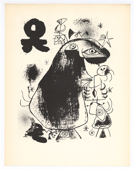 Joan Miro surrealist lithograph