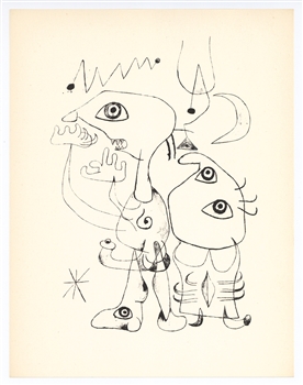 Joan Miro surrealist lithograph