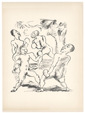 Rudolf Grossmann original lithograph Boxer