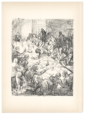 Adolf Schinnerer lithograph Banquet Gastmahl