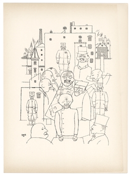 George Grosz lithograph Hindenburg