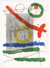 Joan Miro lithograph, derriere le miroir, 1965