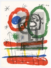 Joan Miro lithograph, derriere le miroir, 1965