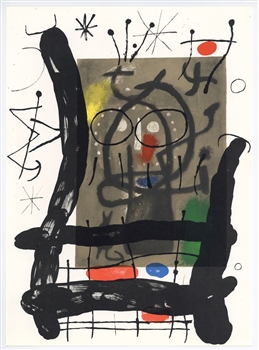 Joan Miro lithograph, derriere le miroir, 1965