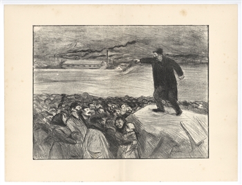 Jean-Louis Forain lithograph Agitator