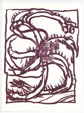 Pierre Alechinsky original lithograph, 1981
