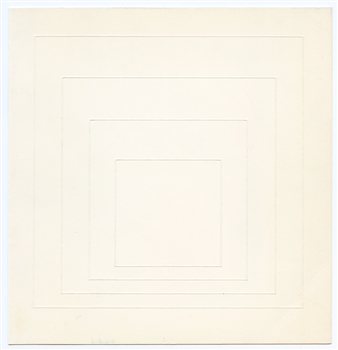 Josef Albers lithograph, White Line Squares | Homage to the Square