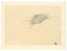 Toulouse-Lautrec lithograph "Femme endormie"