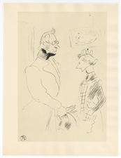 Toulouse-Lautrec lithograph "La visite du medecin"
