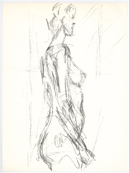 Alberto Giacometti original lithograph, 1961, derriere