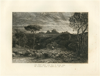 Samuel Palmer etching Opening the Fold Eclogue