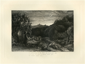 Samuel Palmer Homeward Star Eclogue original etching