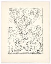 Andre Derain lithograph Vins, fleurs et flammes