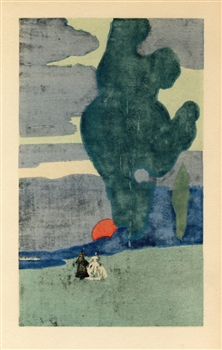 Wassily Kandinsky lithograph "Lever de lune" (Moonrise)