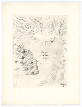 Jean Cocteau original etching