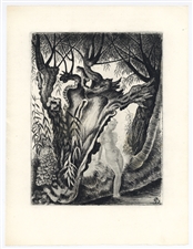 Pierre Dubreuil original etching for Alternance