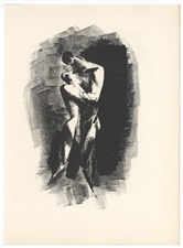 Edwin Scharff "Die BrÃ¼der" original lithograph
