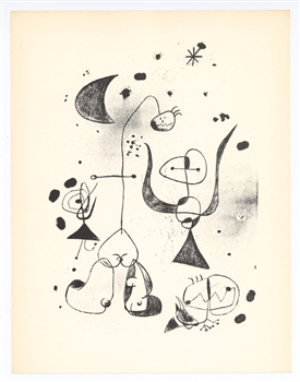 Joan Miro surrealist lithograph