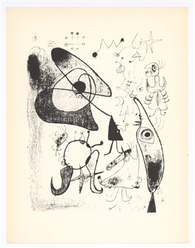 Joan Miro surrealist lithograph